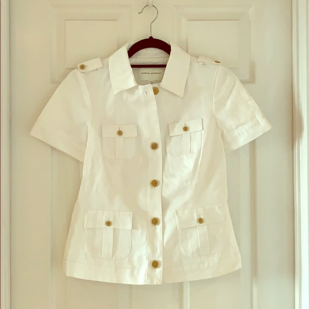 Banana Republic Botton-Down Short-Sleeve Jacket